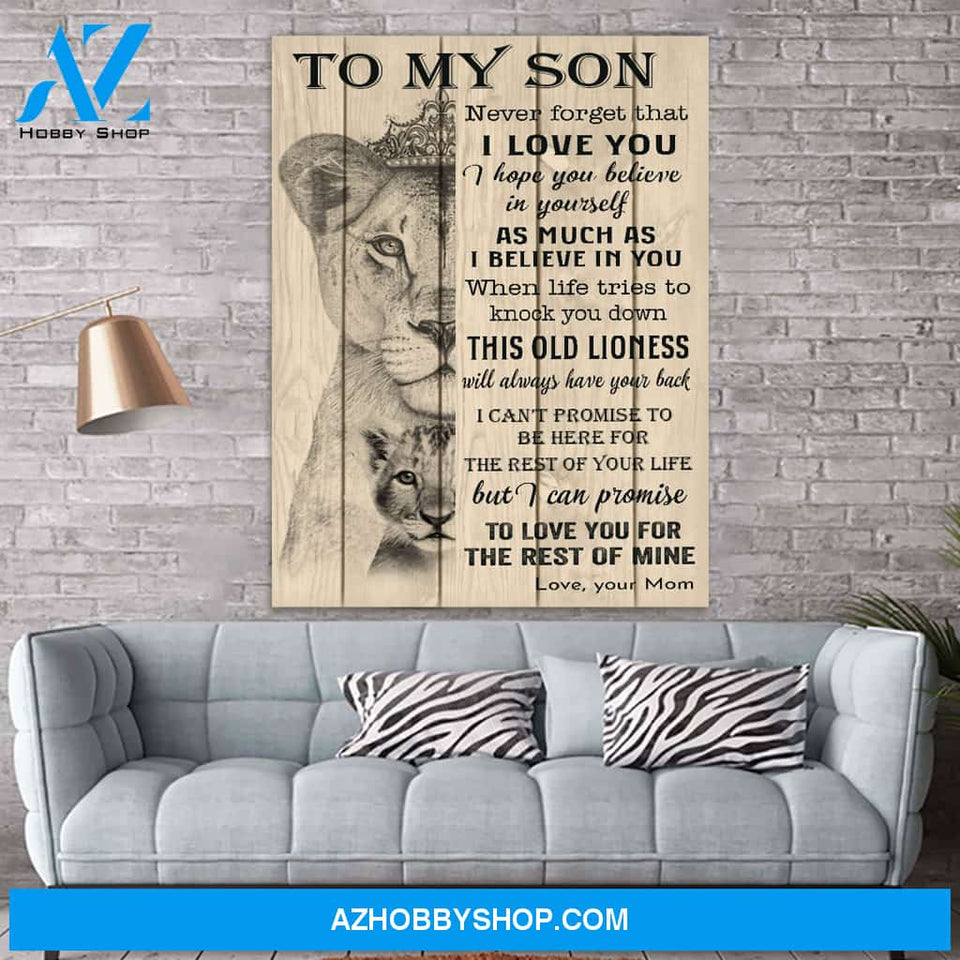 To My Son Canvas Print Wall Art - Matte Canvas