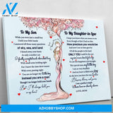 To My Son & Daughter-in-law - From Mom - Framed Canvas Gift MS020