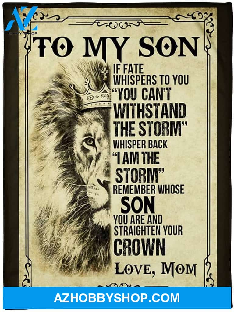 Personalized to My Son Fleece Blanket for Son from Mom & Dad You Can't Withstand The Storm Great Customized Blanket for Birthday Christmas Thanksgiving Graduation Wedding Anniversary