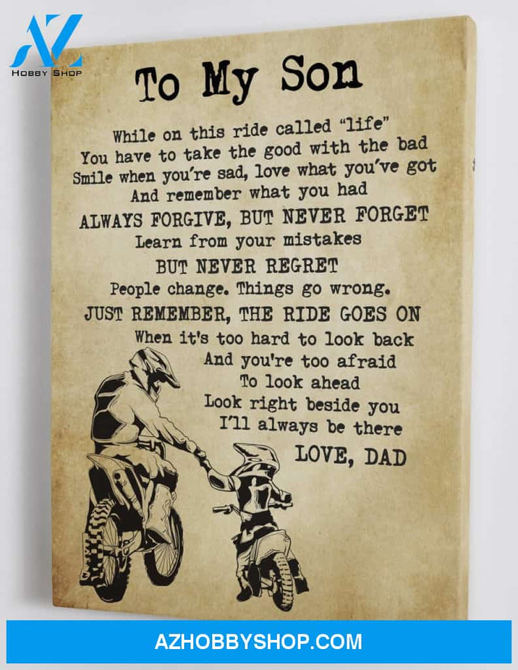 To My Son - From Dad - Canvas Gift DS005