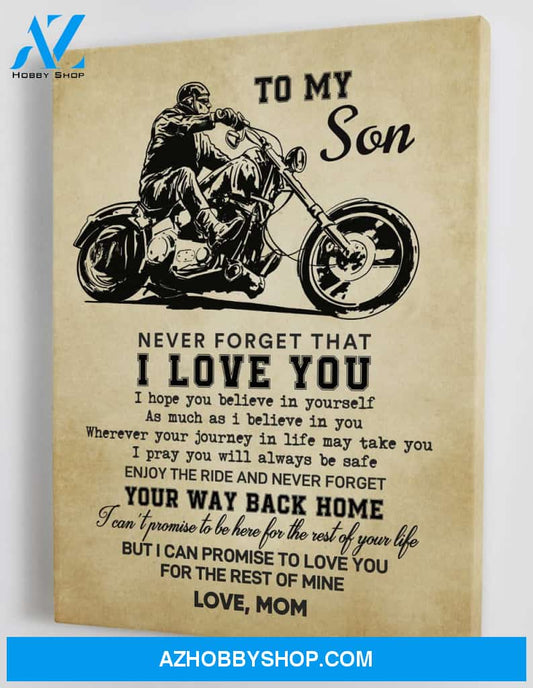 Top #84 To My Son From Mom Canvas Wall Art, Wall Decor Visual Art Gifts For Son From Mom