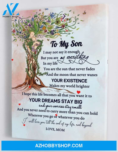 To My Son - From Mom - Framed Canvas Gift MS017