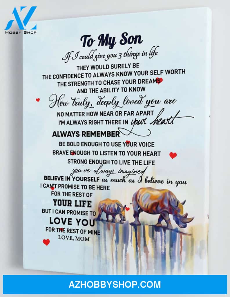 To My Son - From Mom - Framed Canvas Gift MS047