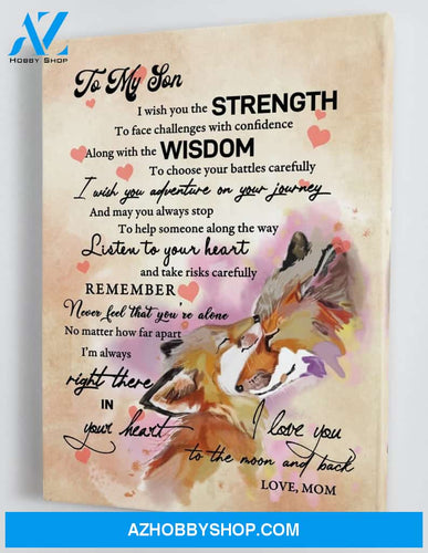 To My Son - From Mom- Framed Canvas Gift MS012
