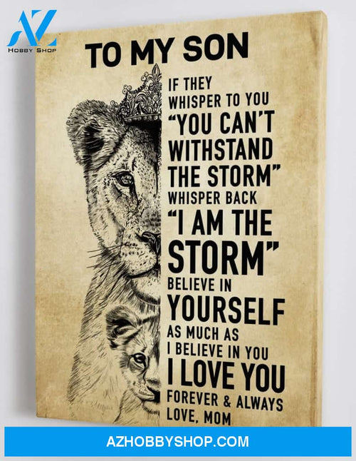 To My Son - From Mom - Framed Canvas Gift MS014