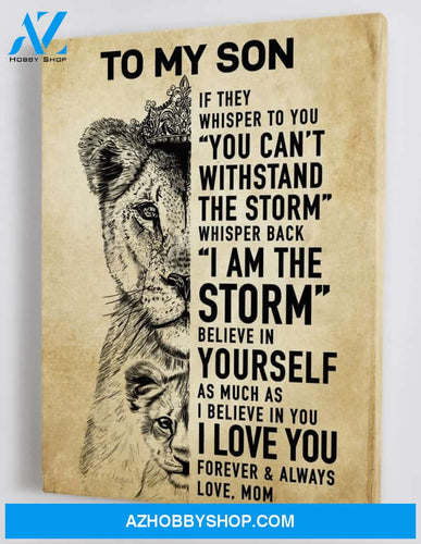 To My Son - From Mom - Framed Canvas Gift MS014