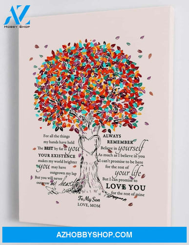 To My Son - From Mom - Framed Canvas Gift MS001