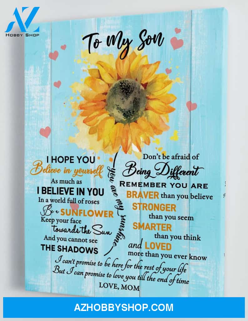 To My Son - From Mom - Framed Canvas Gift MS051