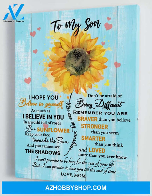 To My Son - From Mom - Framed Canvas Gift MS051