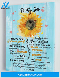 To My Son - From Mom - Framed Canvas Gift MS051