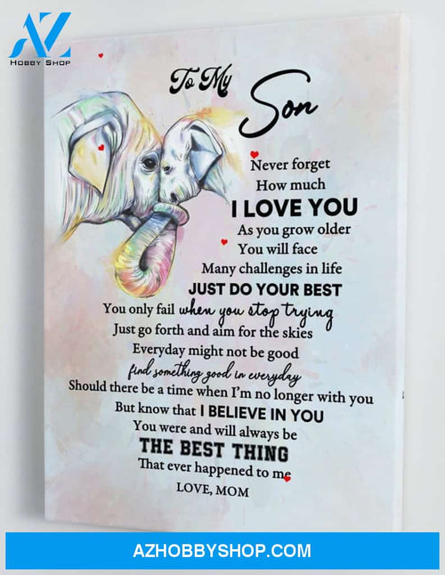 To My Son - From Mom - Framed Canvas Gift MS036