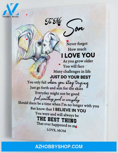 To My Son - From Mom - Framed Canvas Gift MS036