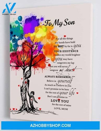 To My Son - From Mom - Framed Canvas Gift MS021