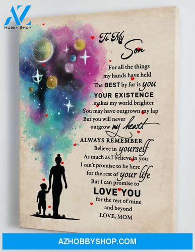 To My Son - From Mom - Framed Canvas Gift MS039