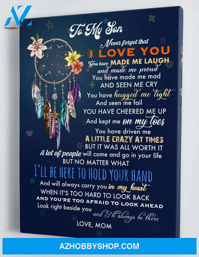 To My Son - From Mom - Hard Time Framed Canvas Gift MS056