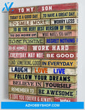 To My Son - From Mom - Hard Time Framed Canvas Gift MS055