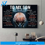 To my son I'm proud of you basketball poster - Gift for son from dad