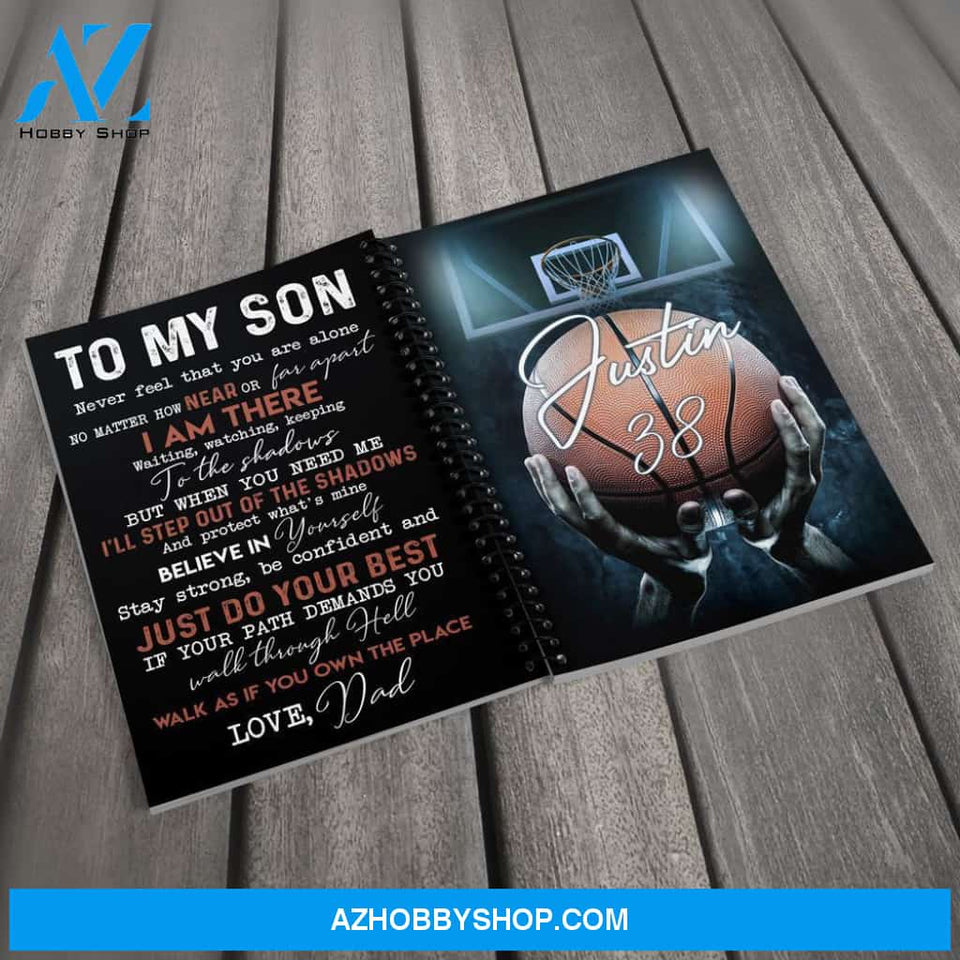 To my son I'm proud of you basketball poster - Gift for son from dad