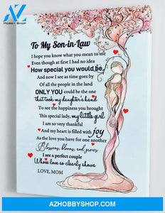 To My Son-in-Law - From Mother-in-Law - Framed Canvas Gift MS008