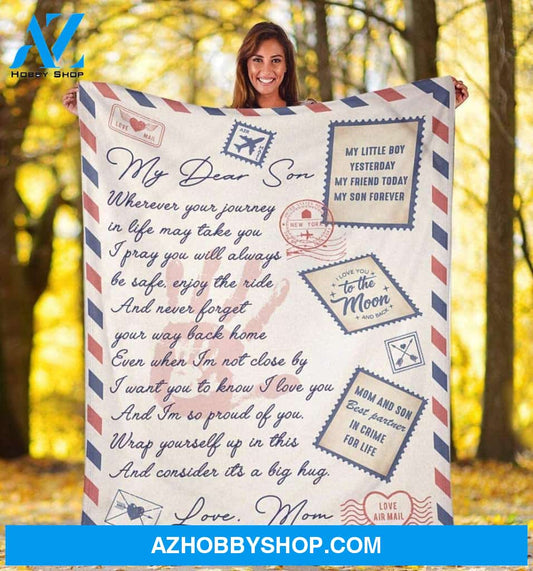 Personalized To My Son Love Letter Fleece Blanket From Mom I Am So Proud Of You Great Customized Gifts For Birthday Christmas