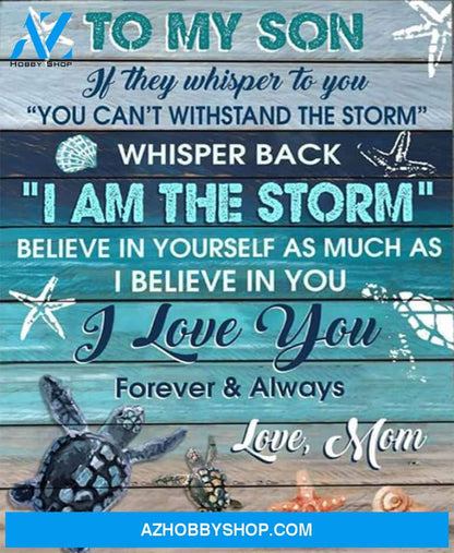 To My Son Love Mom Canvas Full Size Canvas If They Whisper To You