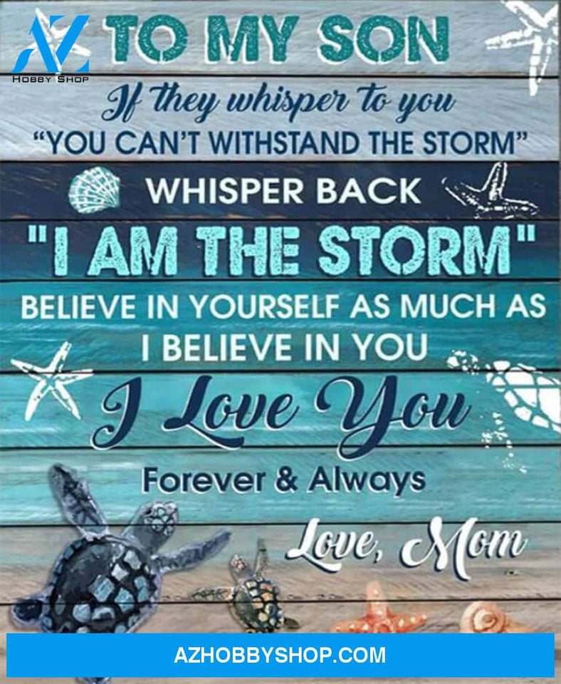 To My Son Love Mom Canvas Full Size Canvas If They Whisper To You