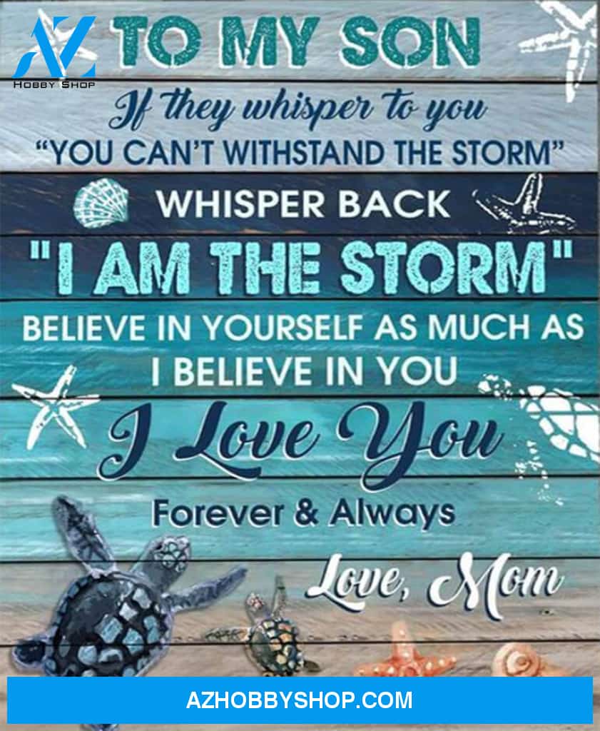 To My Son Love Mom Canvas Full Size Canvas If They Whisper To You