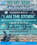 To My Son Love Mom Canvas Full Size Canvas If They Whisper To You