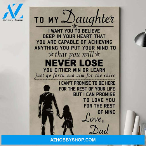 To My Son Never Lose Baseball Canvas And Poster, Wall Decor Visual Art Gift Father's Day