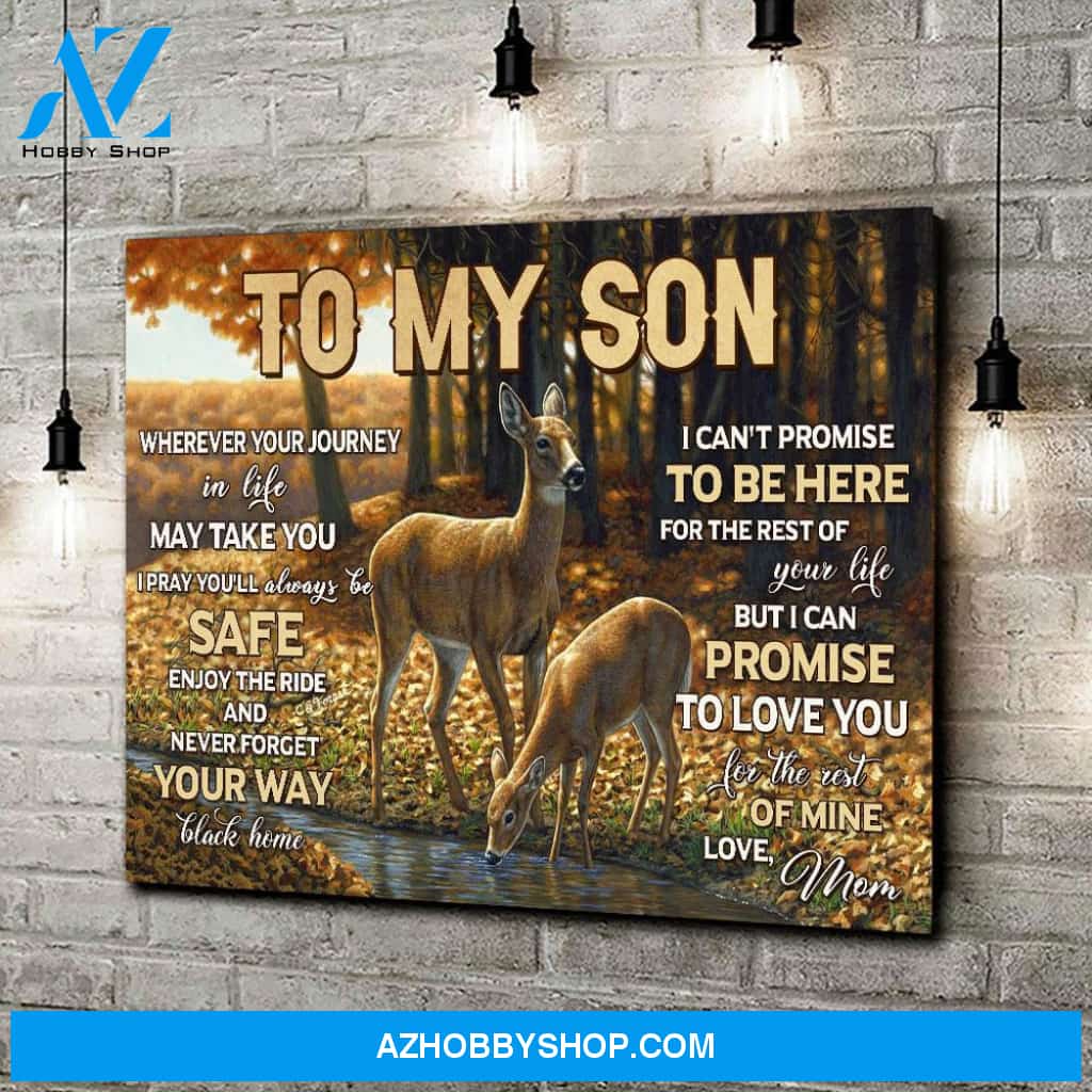 To My Son Promise I love you Canvas Wall Art, Wall Decor Visual Art