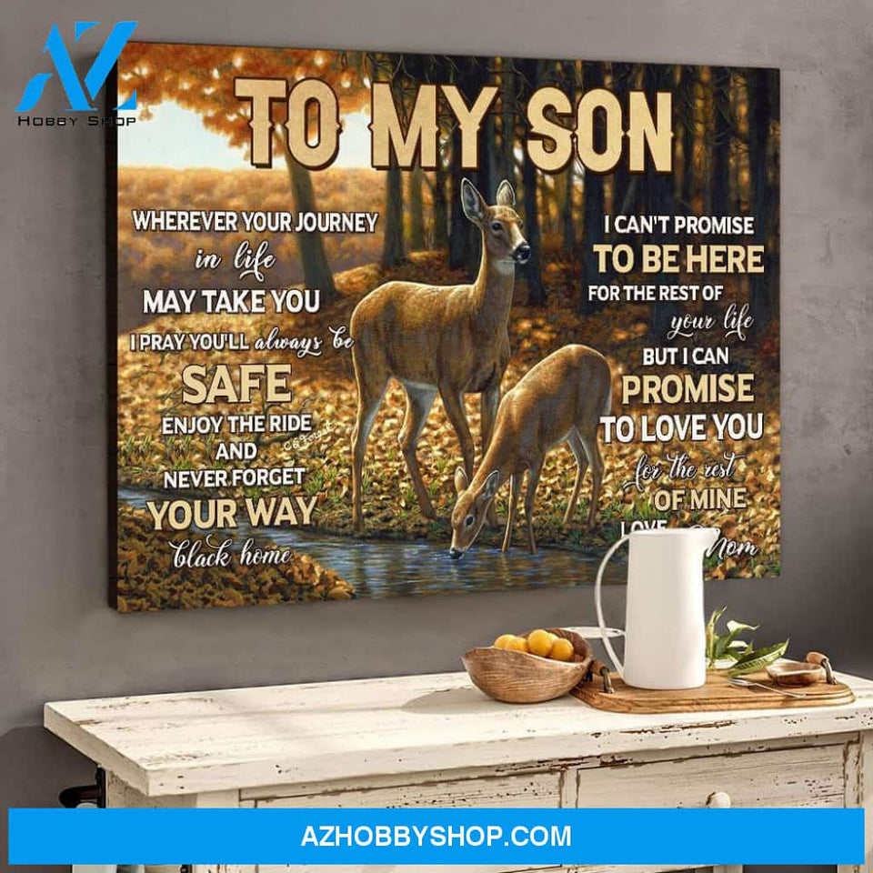 To My Son Promise I love you Canvas Wall Art, Wall Decor Visual Art