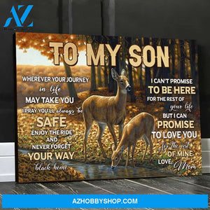 To My Son Promise I love you Canvas Wall Art, Wall Decor Visual Art