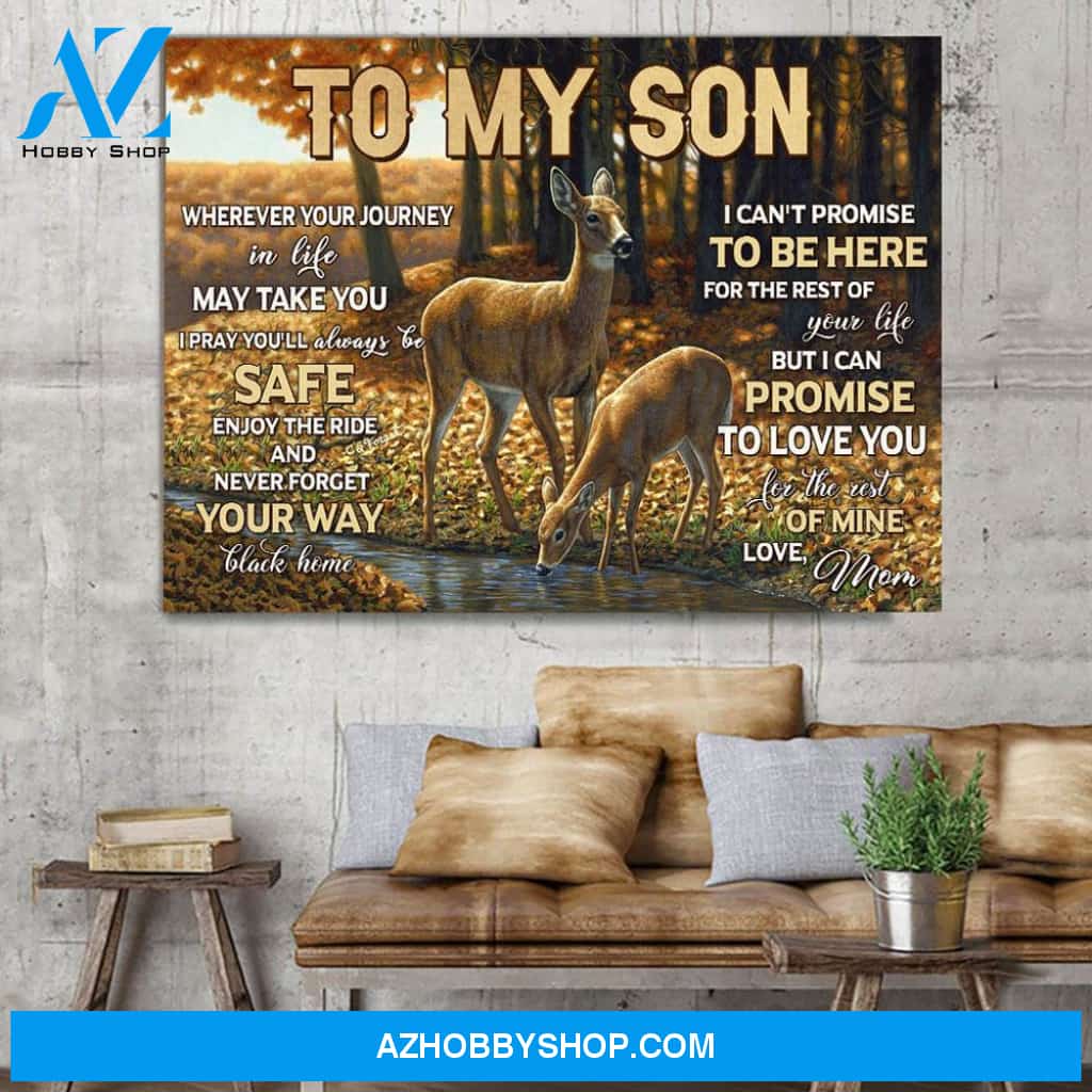 To My Son Promise I love you Canvas Wall Art, Wall Decor Visual Art