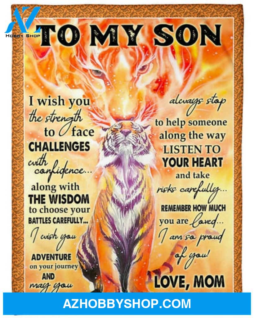 To My Son Remember How Much You Are Loved Fleece Blanket - Quilt Blanket Gift For Son Gift For Birthday Family 