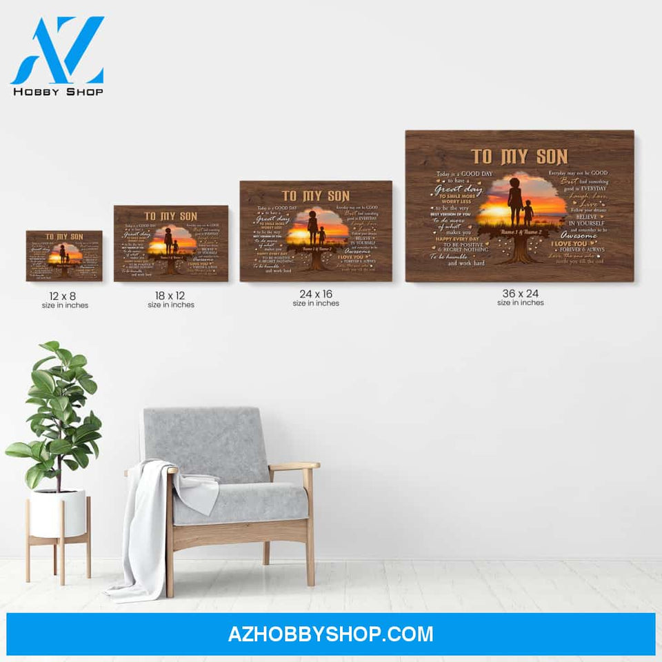 To My Son/Daughter I Love You Forever & Always, Family Custom Poster/Canvas, Gift For Family
