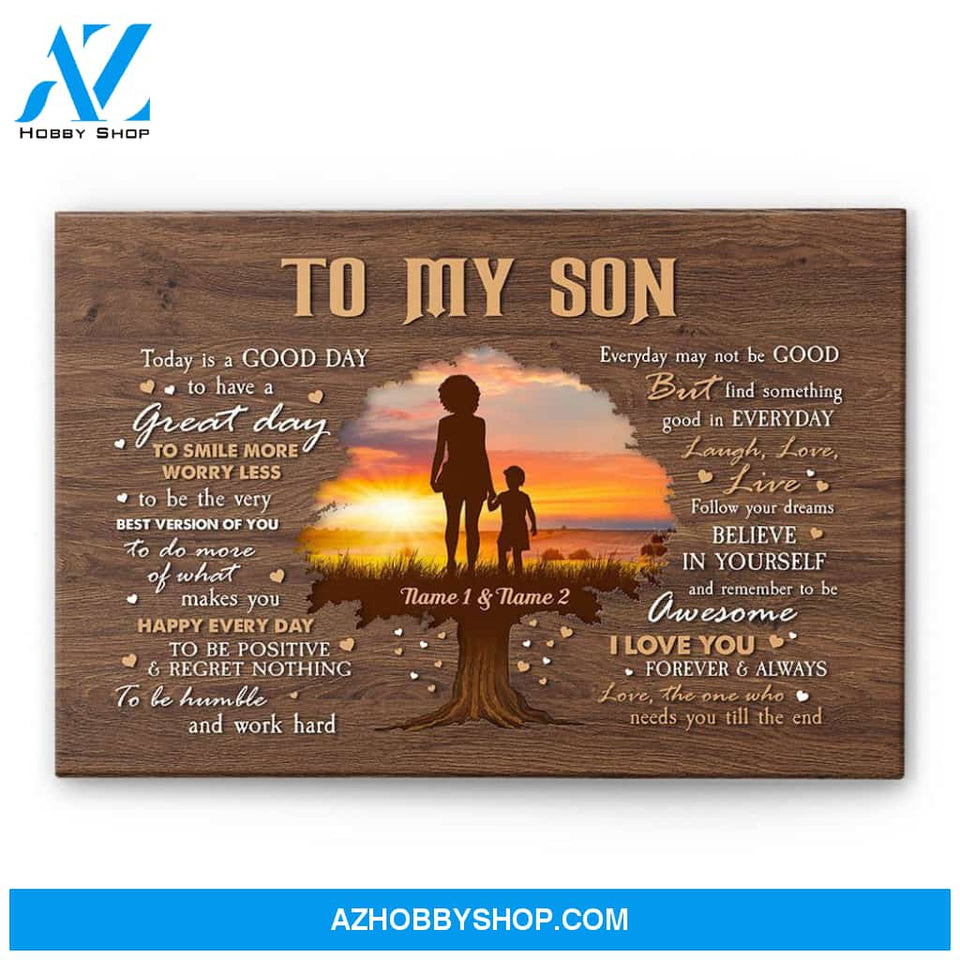To My Son/Daughter I Love You Forever & Always, Family Custom Poster/Canvas, Gift For Family