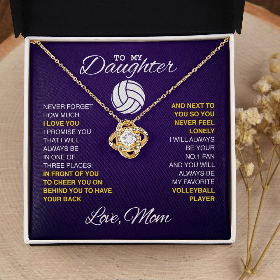 To My Son/Daughter Necklace, Cuban Link Chain, Love Knot Necklace