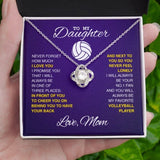 To My Son/Daughter Necklace, Cuban Link Chain, Love Knot Necklace