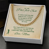To My Son/Daughter Necklace, Cuban Link Chain, Love Knot Necklace