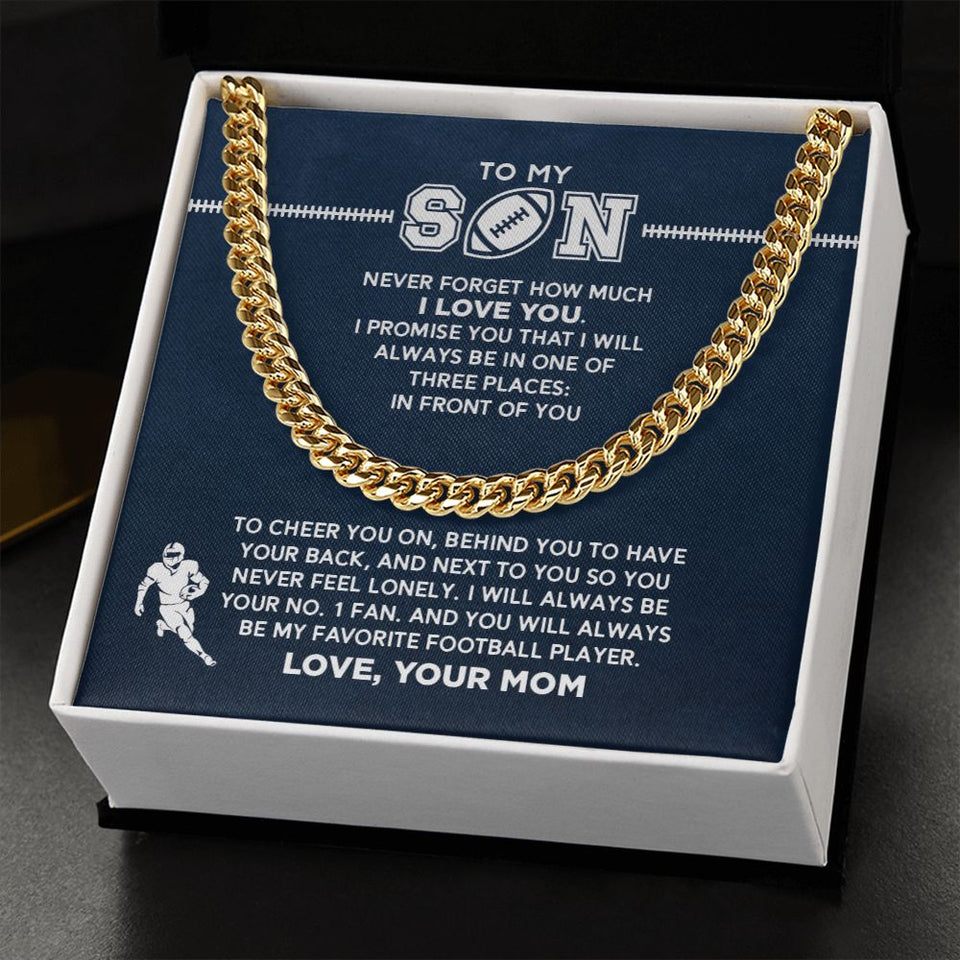 To My Son/Daughter Necklace, Cuban Link Chain, Love Knot Necklace