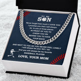 To My Son/Daughter Necklace, Cuban Link Chain, Love Knot Necklace