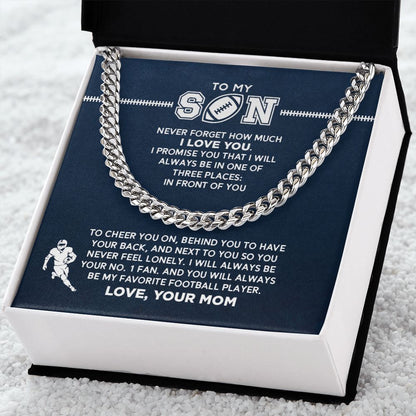 To My Son/Daughter Necklace, Cuban Link Chain, Love Knot Necklace