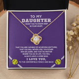 To My Son/Daughter Necklace, Cuban Link Chain, Love Knot Necklace