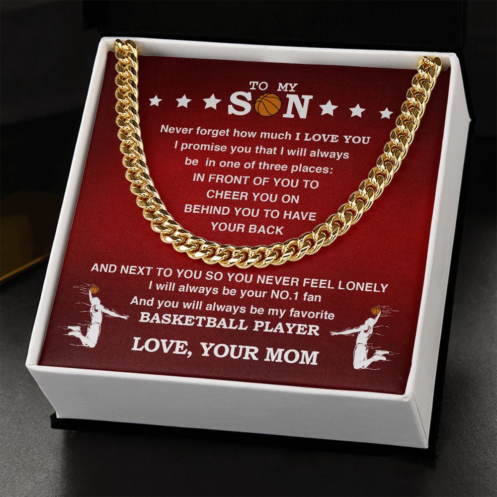 To My Son/Daughter Necklace, Cuban Link Chain, Love Knot Necklace