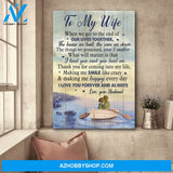 To my wife - A boat trip - I love you forever & always - Couple Portrait Canvas Prints, Wall Art