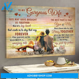 To my wife - Being together give my life's best view - Wife Landscape Canvas Prints - Wall Art