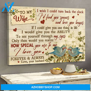 To my wife - Bird couple - I'd find you longer and love you longer - Couple Landscape Canvas Prints, Wall Art