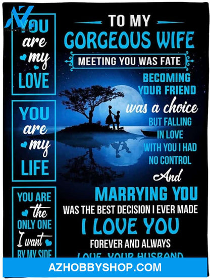 Personalized to My Wife Blanket Gift for Wife from Husband You are My Love Great Customized Blanket for Birthday Christmas Wedding