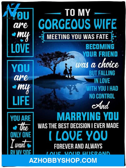 Personalized to My Wife Blanket Gift for Wife from Husband You are My Love Great Customized Blanket for Birthday Christmas Wedding