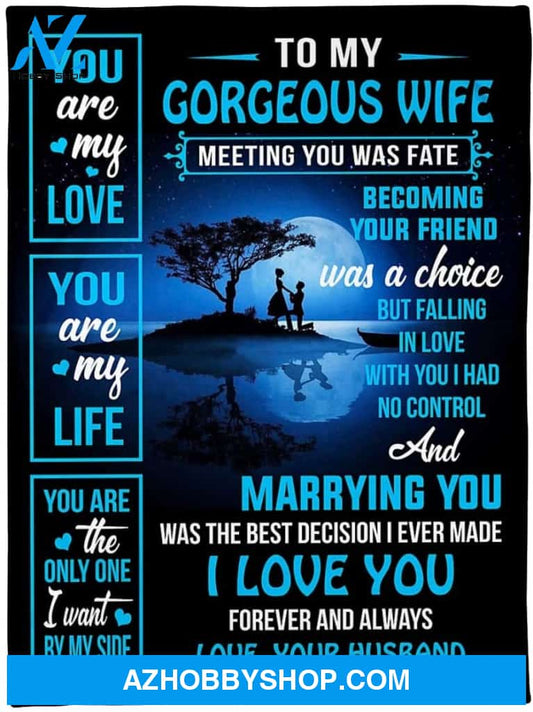 Personalized to My Wife Blanket Gift for Wife from Husband You are My Love Great Customized Blanket for Birthday Christmas Wedding